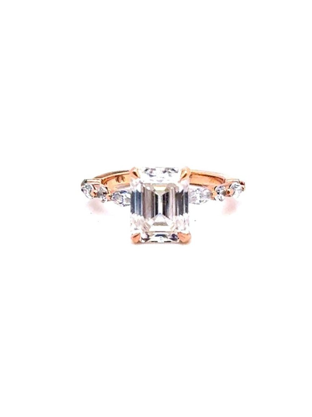 14K Rose Gold‎ Moissanite Ring